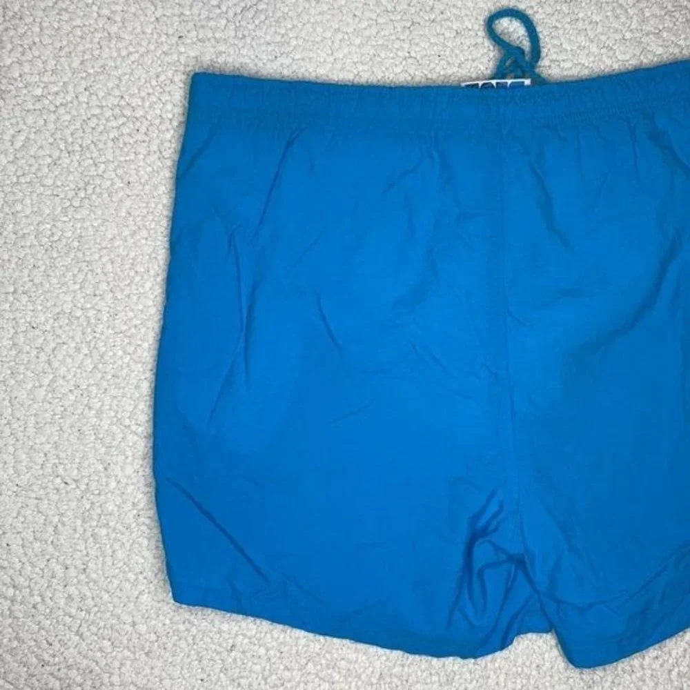 Vintage Ocean Blue Swim Trunks: Size Medium